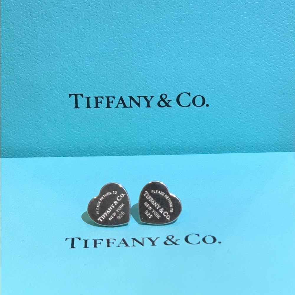Authentic Tiffany & Co. Silver Heart Earrings